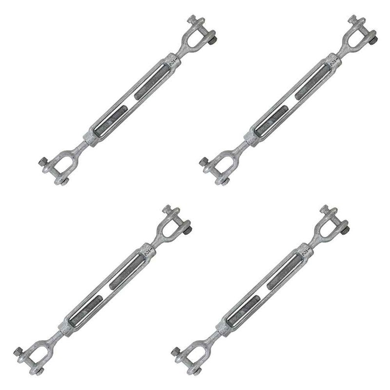 US Cargo Control 1/2 Inch x 6 Inches Galvanized Jaw and Jaw Turnbuckles - Image 1